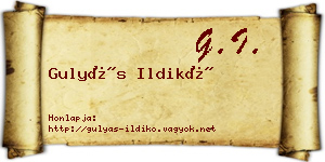 Gulyás Ildikó névjegykártya