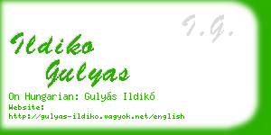 ildiko gulyas business card